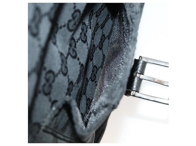 Borsa a Spalla GG Canvas Gucci Nera Argento 114269 Auth 172056 Nero - vista 24