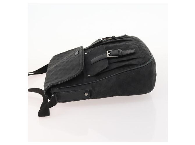 Borsa a Spalla GG Canvas Gucci Nera Argento 114269 Auth 172056 Nero - vista 4