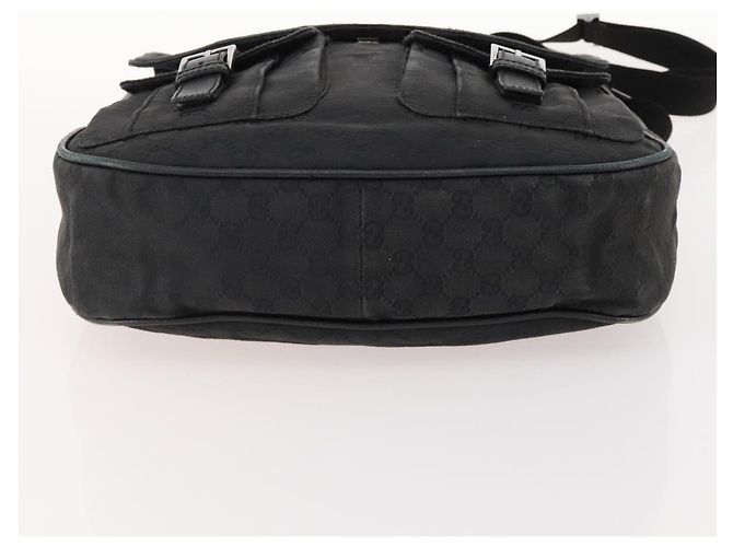 Borsa a Spalla GG Canvas Gucci Nera Argento 114269 Auth 172056 Nero - vista 5