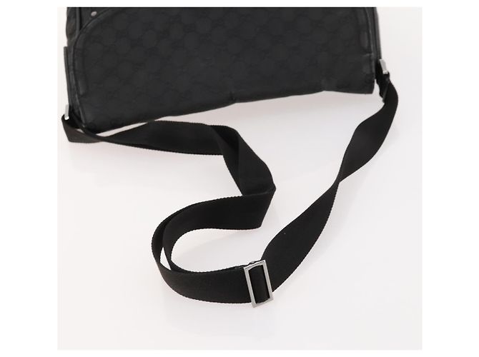 Borsa a Spalla GG Canvas Gucci Nera Argento 114269 Auth 172056 Nero - vista 7