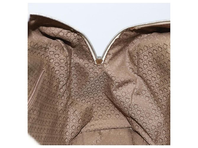 Sac à main Gancini en cuir blanc et argent de Salvatore Ferragamo Auth 166988 Argenté - vue 21