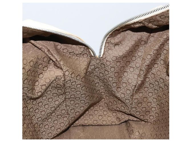 Sac à main Gancini en cuir blanc et argent de Salvatore Ferragamo Auth 166988 Argenté - vue 22