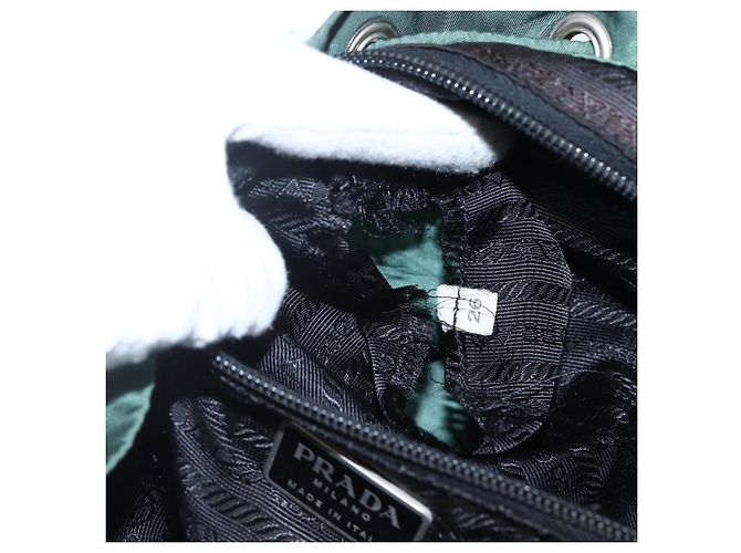 PRADA Rucksack aus Nylon grün silber authentisch 172160 - Ansicht 11