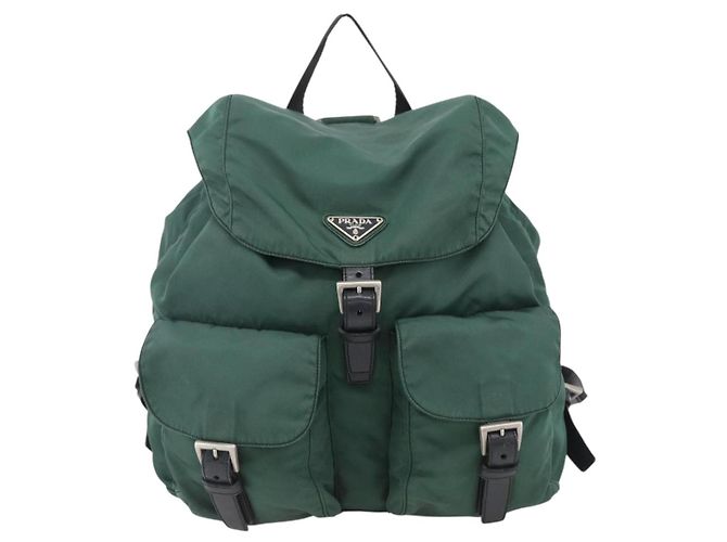 PRADA Rucksack aus Nylon grün silber authentisch 172160 - Ansicht 13