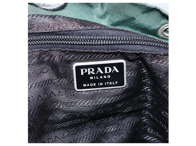 PRADA Rucksack aus Nylon grün silber authentisch 172160 - Ansicht 22