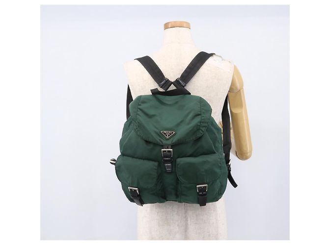 PRADA Rucksack aus Nylon grün silber authentisch 172160 - Ansicht 28