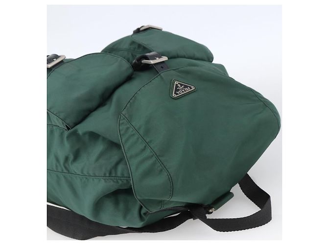 PRADA Rucksack aus Nylon grün silber authentisch 172160 - Ansicht 6
