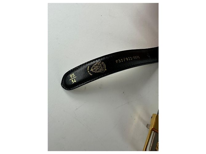 Vintage Gucci GG Ledergürtel schwarz - Ansicht 3