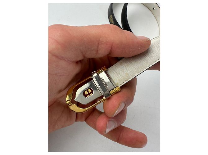 Vintage Gucci GG Ledergürtel schwarz - Ansicht 5