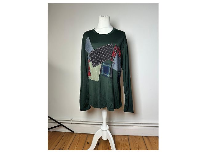 Comme Des Garcons Felpa astratta vintage da uomo Comme Des Garçons verde L - vista 2