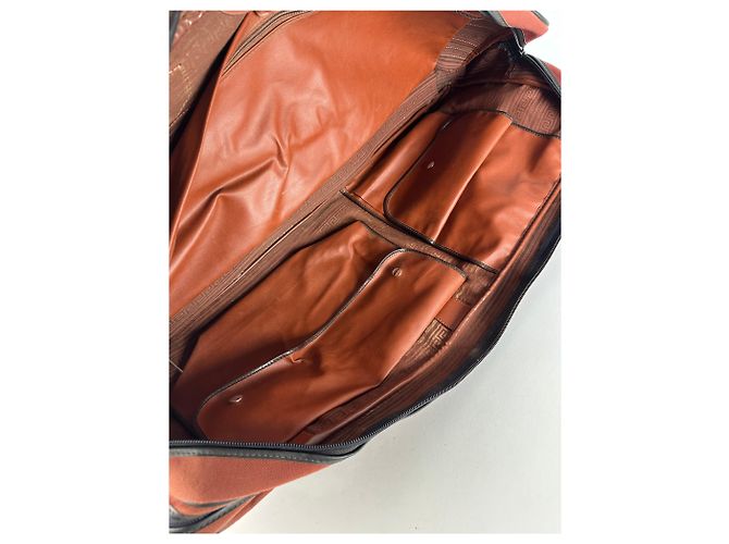 Duffle Borsa da viaggio vintage Yves Saint Laurent Rossa Nera - vista 6