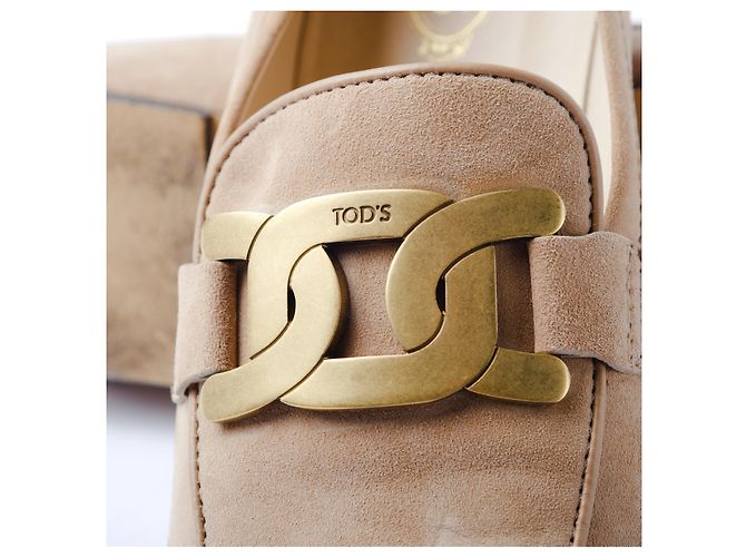 Autre Marque Mocassini in Suede Naturale Tod’s Rosa Carne - vista 4