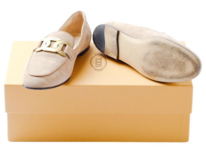 Autre Marque Mocassini in Suede Naturale Tod’s Rosa Carne - vista 7