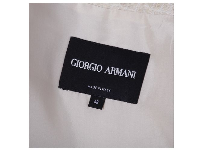 Blazer Texturizado Beige Giorgio Armani - vista 10