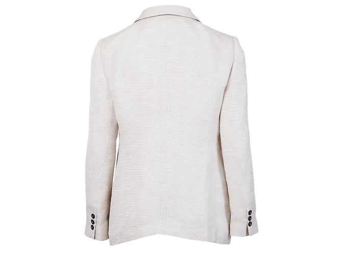 Blazer Texturizado Beige Giorgio Armani - vista 3