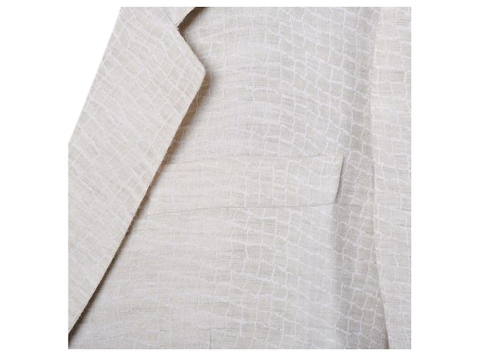 Blazer Texturizado Beige Giorgio Armani - vista 6