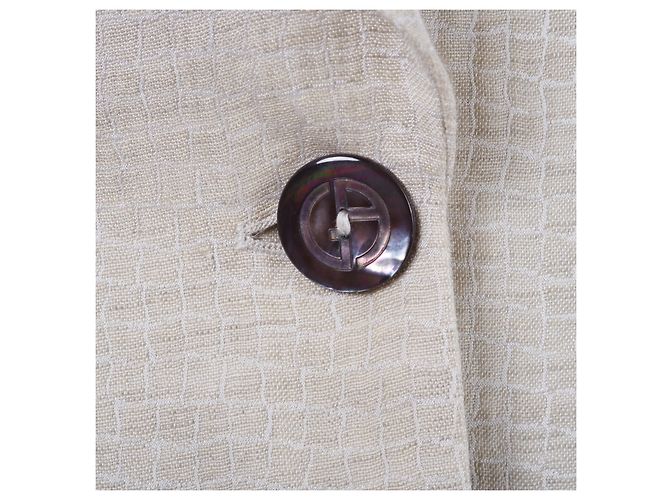 Blazer Texturizado Beige Giorgio Armani - vista 7