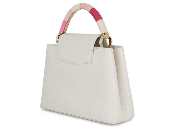 Borsa Capucines BB Louis Vuitton Rosa Bianco - vista 2