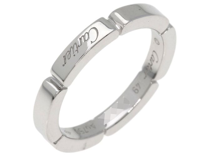Anello Maillon Panthère Cartier in oro bianco 18K - vista 2
