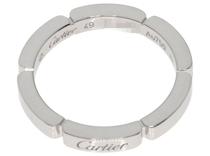 Anello Maillon Panthère Cartier in oro bianco 18K - vista 4