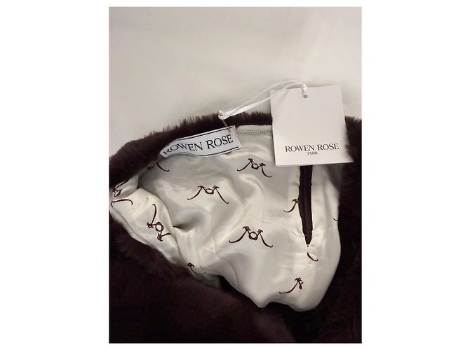 Autre Marque Minifalda con cinturón de piel sintética marrón Castaño - vista 5