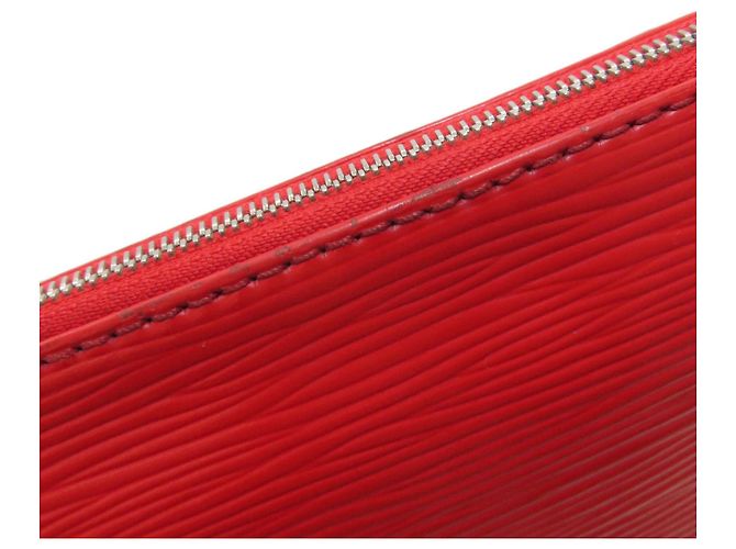 Borsa Pochette Accessoires in pelle Epi Louis Vuitton Rosso - vista 7
