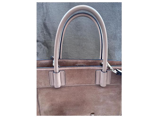Borsa Tote Double T in Camoscio di Tod's Marrone - vista 2