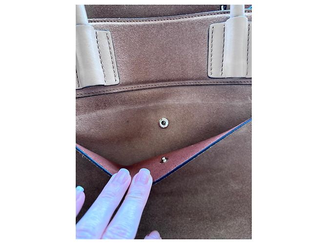 Borsa Tote Double T in Camoscio di Tod's Marrone - vista 9