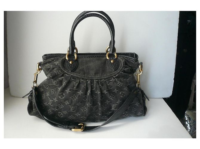 LOUIS VUITTON Borsa NEO Cabby Denim Nero 40 BE - vista 4