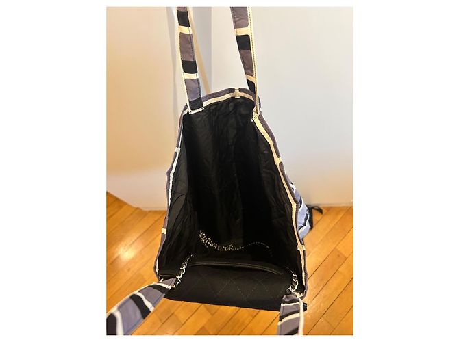 Borsa Chanel 2-in-1 in jersey trapuntato nero - vista 5