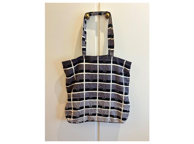 Borsa Chanel 2-in-1 in jersey trapuntato nero - vista 7