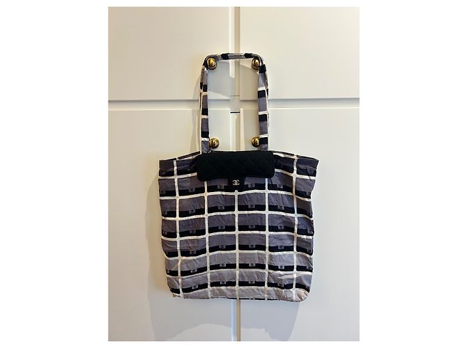 Borsa Chanel 2-in-1 in jersey trapuntato nero - vista 9