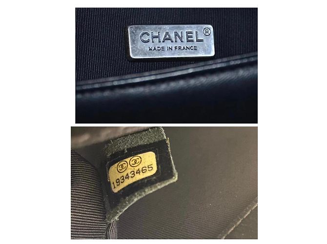 Chanel 14P Piccola Borsa Boy in Pelle Nera con Cristalli Swarovski Nero Metallico - vista 9