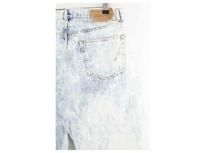 Alexandre Vauthier Jeans largos de algodão branco - vista 4