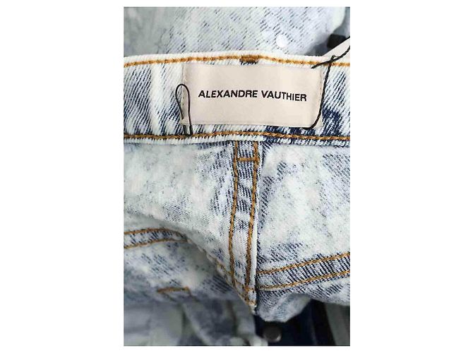Alexandre Vauthier Jeans largos de algodão branco - vista 5