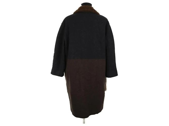 Autre Marque Abrigo de lana marrón Castaño - vista 4