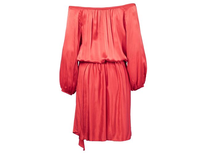 Raffiniertes Abendkleid aus Seide von Yves Saint Laurent Rot - Ansicht 3