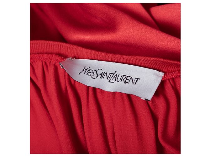 Raffiniertes Abendkleid aus Seide von Yves Saint Laurent Rot - Ansicht 7