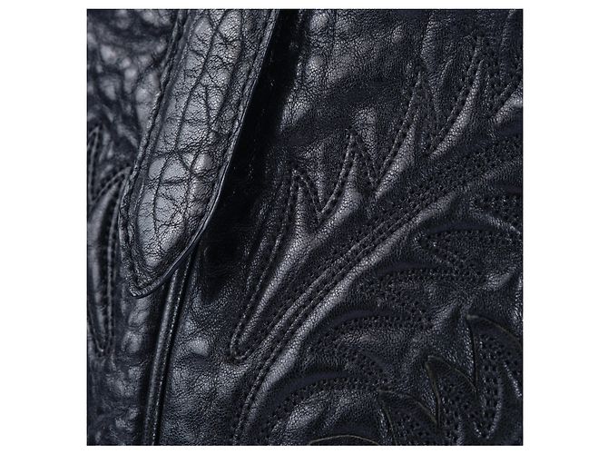 Borsa a secchiello ricamata Western di Chanel Nero - vista 5