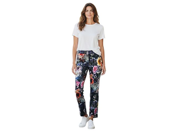 Adam Lippes Black Multi Floral Printed Flared Trousers - view 3