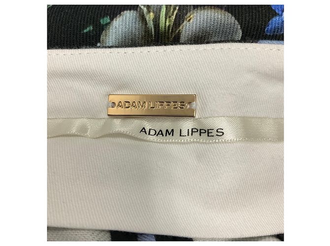 Adam Lippes Black Multi Floral Printed Flared Trousers - view 4