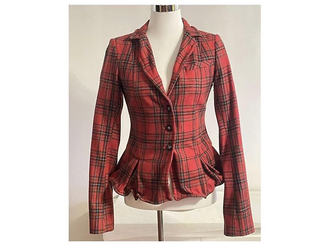 Wunderschöner PATRIZIA PEPE Blazer im roten Karomuster Schwarz - Ansicht 3