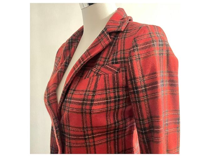 Wunderschöner PATRIZIA PEPE Blazer im roten Karomuster Schwarz - Ansicht 4