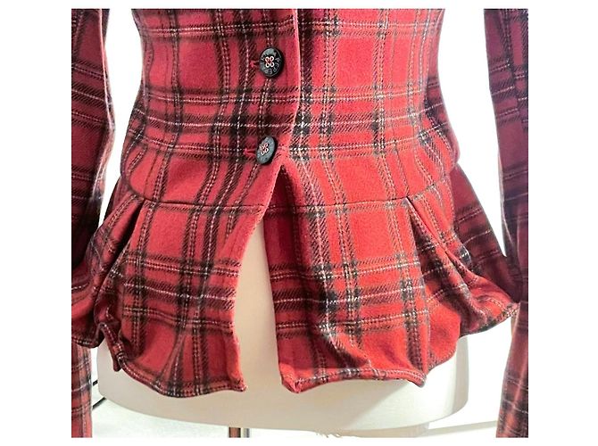 Wunderschöner PATRIZIA PEPE Blazer im roten Karomuster Schwarz - Ansicht 6