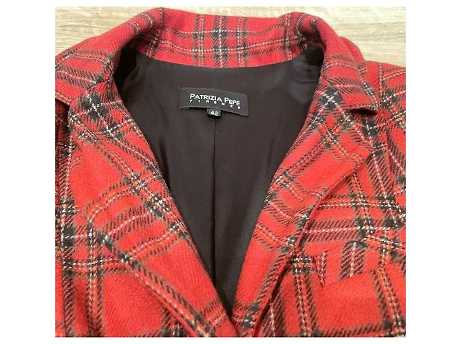 Wunderschöner PATRIZIA PEPE Blazer im roten Karomuster Schwarz - Ansicht 8