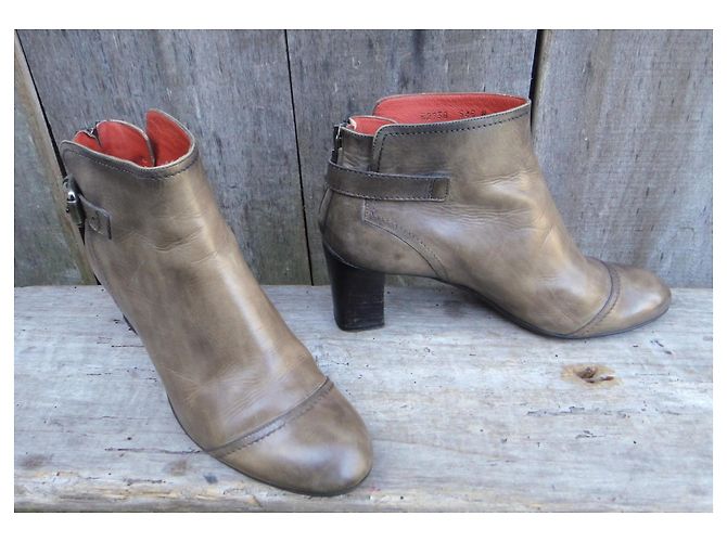 Botines Santoni de piel marrón Castaño - vista 2