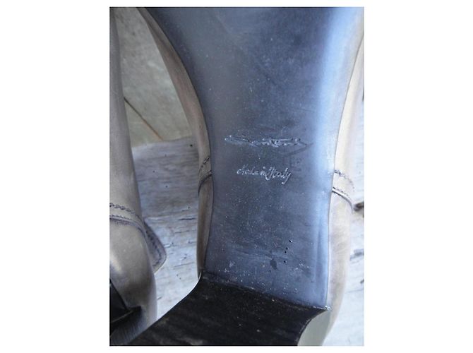 Botines Santoni de piel marrón Castaño - vista 8
