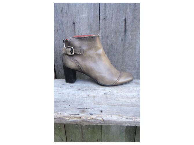 Botines Santoni de piel marrón Castaño - vista 9