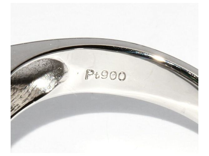 Autre Marque Pt900 Smaragd-Diamantring Grün - Ansicht 4
