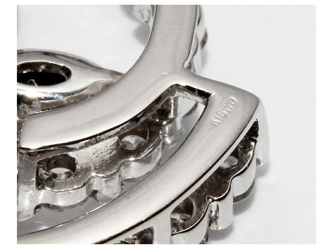 Autre Marque Pendente in Oro Bianco Au750 con Diamante Nero - vista 4